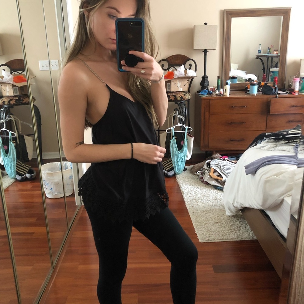 Black tank top